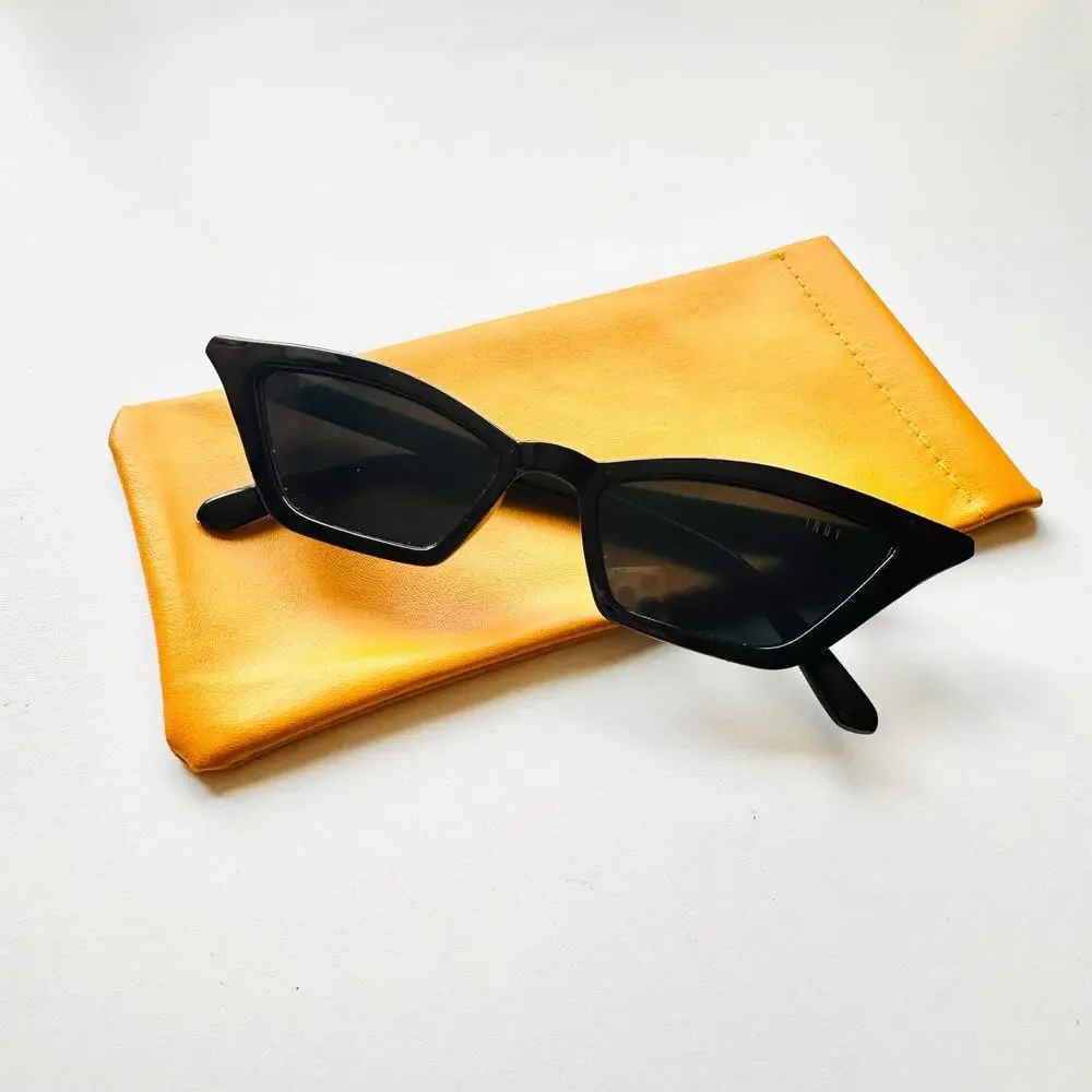 INDY FREE PEOPLE ANTHRO Black Cat Eye Plastic Rectangle $118 Sunnies Sunglasses